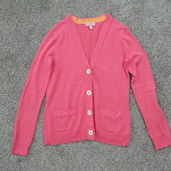 Lilly Pulitzer Pink Cardigan Sweater X-Small, Pre-Owned in Nice Condition! - Picture 1 of 9